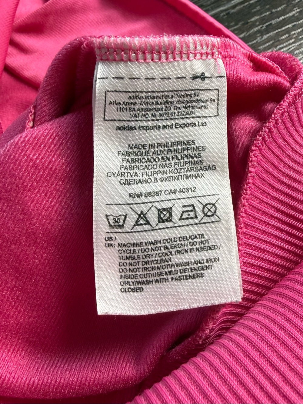Adidas Women's Pink Trefoil Jacket Size XS - Picture 7 of 7